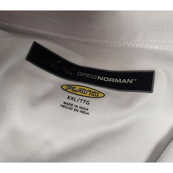 Greg Norman Performance Golf Polo Shirt Soft Lots Of 2 Size XXL White/Blue - Picture 8 of 9